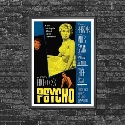 Psycho - Hitchcock 60s Cinema Movie Poster Canvas Art Print Wall Painting Home Decoration (No Frame)