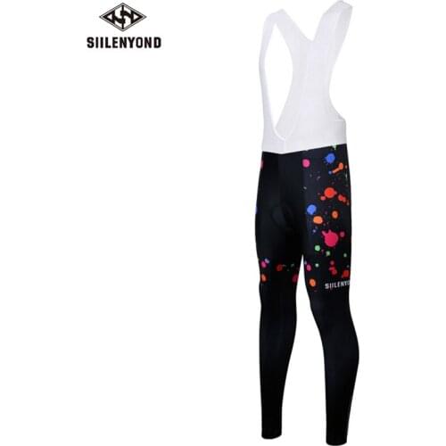 Siilenyond 2019 Shockproof Cycling Bib Pants Quick-Dry Mountain Bike Cycling Bib Trouser MTB Bicycle Cycling Tights For Women
