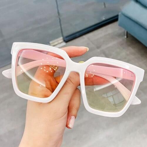 Fashion Women Oversized Sunglasses Luxury Brand Designer Vintage Women Square Sun Glasses UV400 Shades Eyewear Oculos de sol