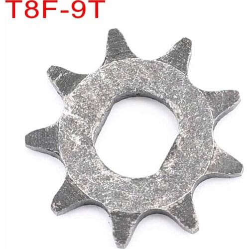 T8F-9T 9 Tooth Front Sprocket For 500W 1000W Electric Scooter 43cc 47cc 49cc Mini Pocket Dirt Bike ATV