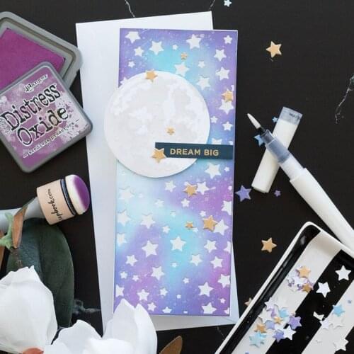 Hollowed Stars Coverplate Frame Card Decorative Crafts Embossing Die Cuts Stars Background Metal Cutting Dies New 2021