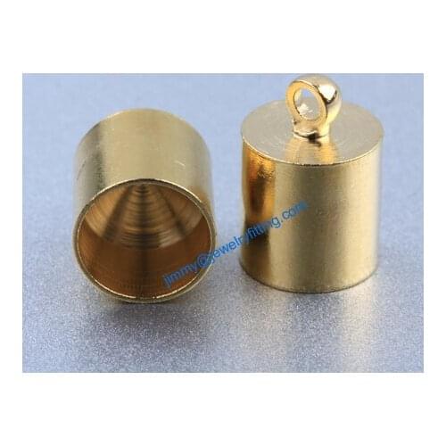 Jewelry Accessories Raw Brass end cap crimp beads cap end beads End caps for laether cord 9*13mm