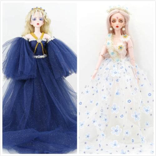 1/3 Female BJD doll Handmade customized Plastic fashion doll 56cm joint movable doll selling with dress and wig