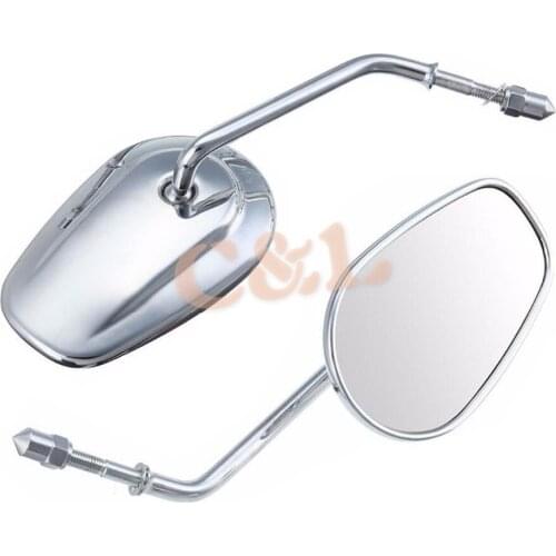 1 Pair Chrome Rearview Mirror For Harley FLHTC Classic XR1200 XL883 SPORTSTER SOFTAIL