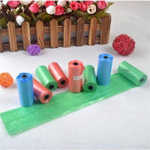 10 Rolls/150pcs Pet Dog Poop Bag Dispenser Waste Garbage Pick Up Bags Pet Dog Waste Poop Bag Pooper Scooper