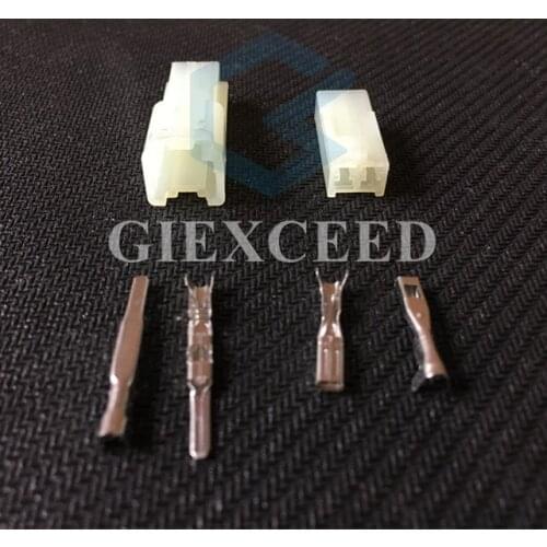 2 Sets 2 Pin Electronic Female Male Automotive Connector Auto Household Plug Crimp Terminal Socket