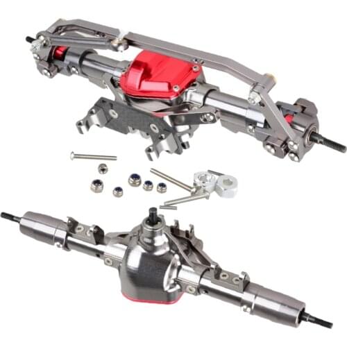 2pcs CNC Aluminum Axle Front + Rear for AXIAL SCX10 D90 1:10 RC Car