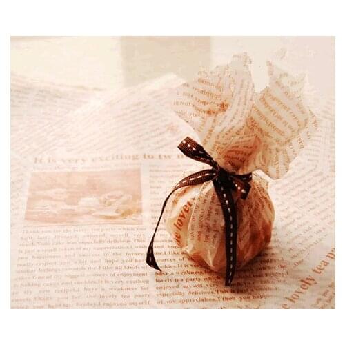 200 Newspaper Sandwich Wrapping Paper / Food Hamburger Wrap Greaseproof YN-102803