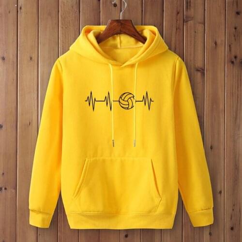 2020 Fashion HEARTBEAT OF VOLLEYBALLER Sweatshirt Clothes Sweatshirt hoodies Women Autumn Winter Hip Hop Hooded