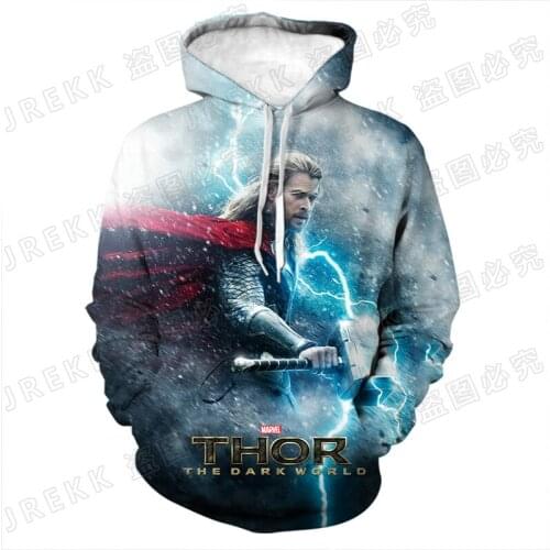 2021 New Fashion Casual Boy Girl Kids Thor 3D Print Hoodies Streetwear Men Women Children Sweatshirts Long Sleeve Jacket
