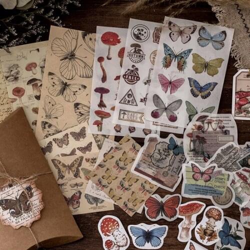 30PCS/pack Vinatge Hand Account Stickers For DIY Scrapbooking Photo Album Phone Background Material