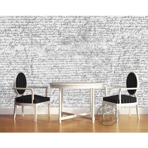 Custom 3D murals,Retro handwriting English , living room sofa TV wall bedroom background wall paper