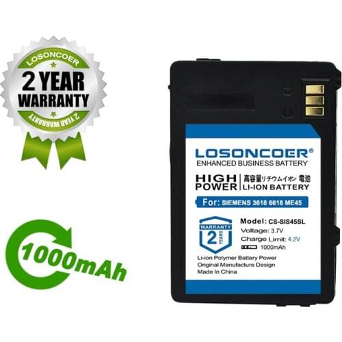 LOSONCOER Battery 1000mAh For Siemens 3618 6618 ME45 S45 S45i V30145-K1310-X185 V30148-K1310-X183 V30148-K1310-X185-1