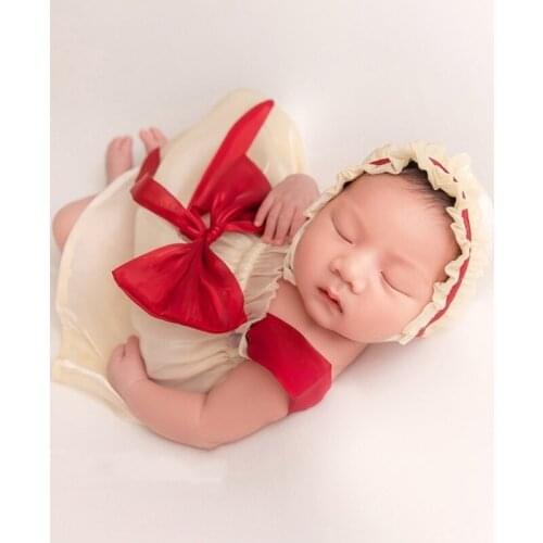 2 Pieces Photography Props Accessories Baby Girl Princess Dress with Hat Gifts
