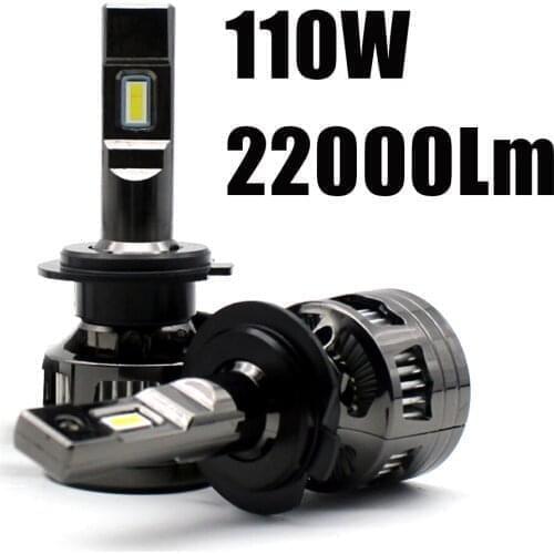 Automotive LED Headlight DC 12V H1 H3 H7 LED CanBus No Error Message 6000K White H4 Hi/Lo 110w 22000Lm