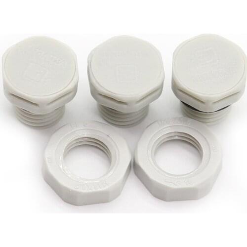 White Color High Airflow Plastic Locking Nut Breathable M12*1.5 Protective Vent