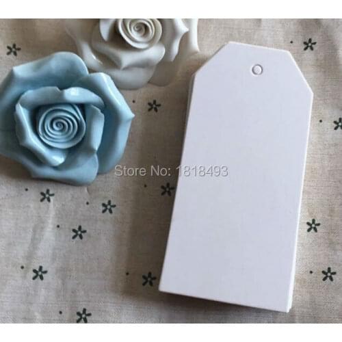 Free shipping wholesales 300 pcs a lot 4.5x9.5cm blank white hang tag/gift price tag/clothing paper hang tag/trademarks/labels