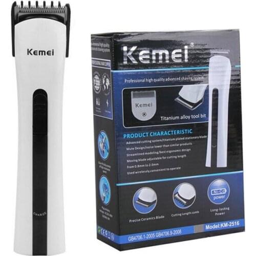Kemei KM-2516 AC 220-240V EU Plug Cordless Adjustable Electric Hair Shaver Razor Beard Scissors Clipper Trimmer Grooming Kits