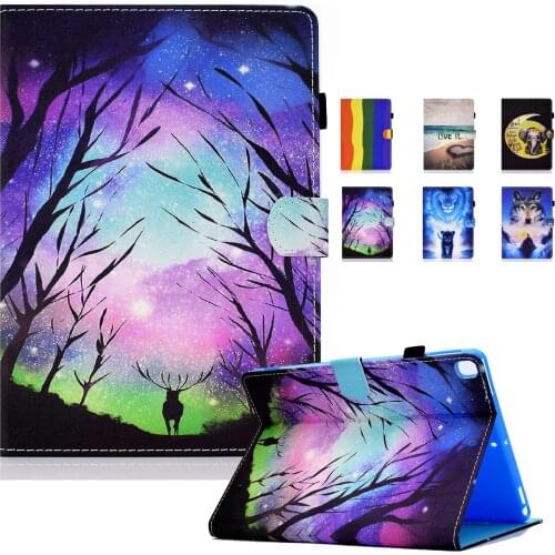 2021 Case For iPad M1 Pro 11 Air 4 3 2 1,10.9 10.5 10.2 9.7 inch 5 6 7 8th Generation,Mini 3 4 5 Tablet Print PU Leather Cover