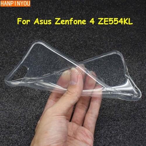 For Asus Zenfone 4 ZE554KL 5.5" Slim Crystal Clear Transparent Soft TPU Back Case Protection Skin Camera Protect Cover Shell