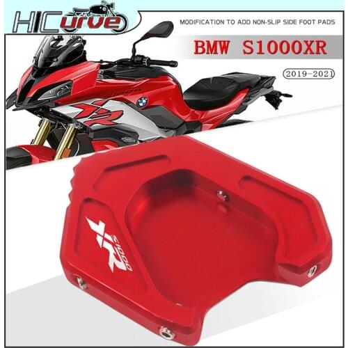 For BMW S1000XR S1000 XR S 1000 XR 2019 2020 2021 Motorcycle CNC Kickstand Sidestand Stand Extension Enlarger Pad