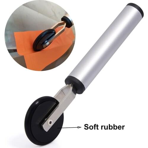 EHDIS Vinyl Wrap Film Roller Squeegee For Car Door Waist Line Gap Channel Soft Rubber Roller Vehicle Sticker Sheet Wrapping Tool
