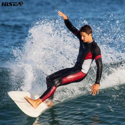 Hisea Men Professional 3MM SCR Neoprene Surf Wetsuit Shoulder Protec Knee Pads Elasticity Snorkeling Swimmin Beach Diving Suit