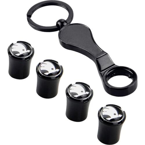 Car Wheel Tire Air Valve Caps Stem Cover for Skoda Octavia 2 A7 Tour RS Fabia Superb Kamiq Yeti Car Tire Valve Caps Decoration