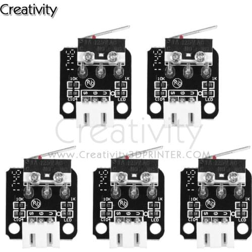 5Pcs 3D Printer Accessories X/Y/Z Axis End Stop Limit Switch 3Pin N/O N/C Control Easy to Use Micro Switch for CR10 Series Ender
