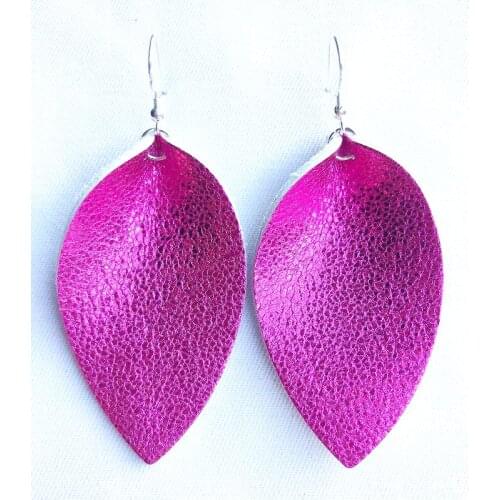 Leather Earrings for Women Fashion Jewelry Leaf Pendant Multicolor Statement Earrings Trendy 2019 Best Selling Autumn