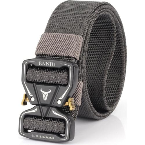 Fashion Canvas Mens Belts Tactical Designer Belt For Men Metal Buckle Casual Wearable Thick Nylon Jeans Male Belt Quick Dry