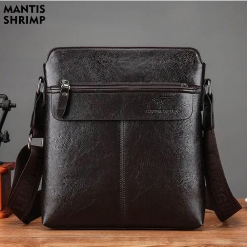 Men Bags Pu Leather Shoulder Bag for Men 2021 New Fashion Crossbody Bag Male Zipper Business Messenger Bag Men Small Briefcase