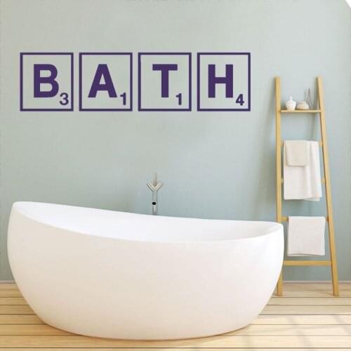 Bath Table Element Sticker Wall Art Vinyl Sticker Decal Waterproof Bathroom Decoration Removable A002719