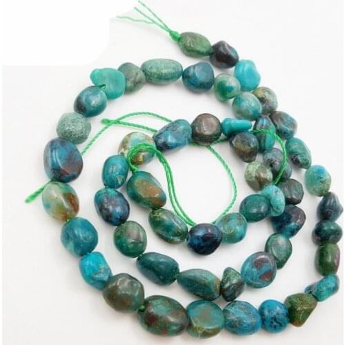 Natural Stone Chrysocollas Irregular Freeform Nugget Shape 6-10mm Loose beads 15 " 5-10MM DIY