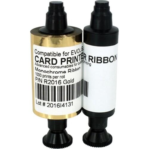 New Gold Ribbon For Evols R2016 Card Printer 1000 Prints