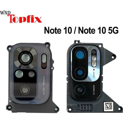 New Back Rear Camera Lens Glass With Frame For Xiaomi Redmi Note 10 5G Rear Camera lens Glass Redmi Note 10 Lens With Frame