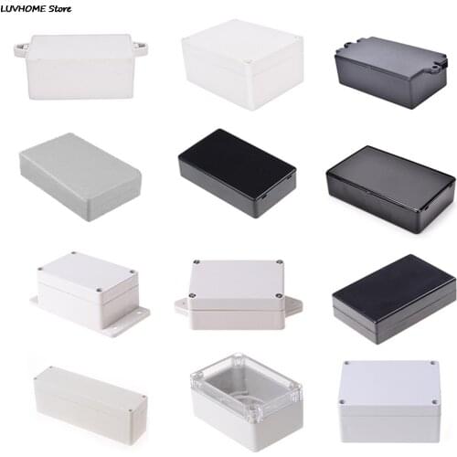 White Black Connector Plastic Electronic Project Box 9 Sizes To Choose DIY Enclosure Instrument Case Electrical Supplies