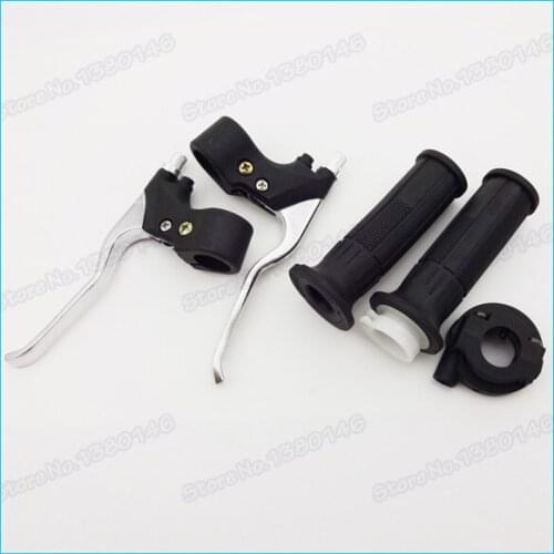 Twist Throttle Housing Hand Grips Brake Levers Set For Goped Gas Scooter Minimoto 2 Stroke Mini Quad ATV Motocycle