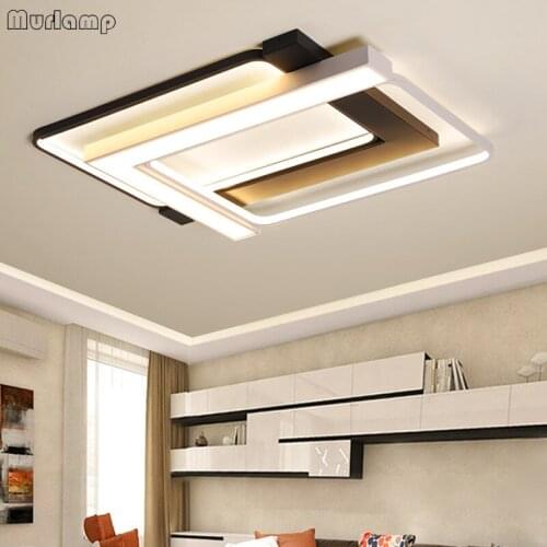 Modern living room bedroom childrens LED square ceiling lamp boy and girl personality creative square led 90-260V ceiling lamp