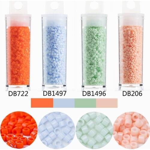 Taidian Miyuki Delica Beads Japanese 11/0 1.6x1.3mm Round Glass Beads For Beads Jewelry Modern Style $4.47 Every Color 1tube 10g