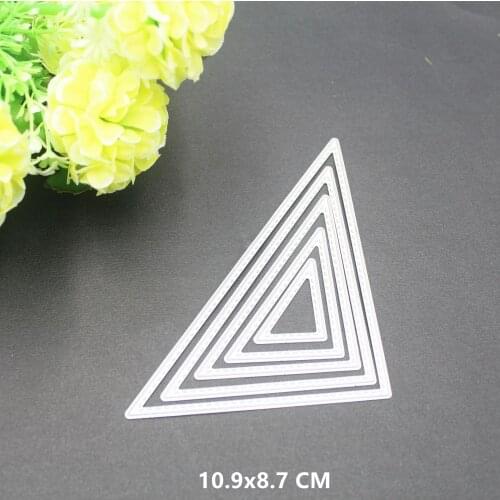 2021 Triangle Metal Cutting Dies DIY Scrapbooking Paper Photo Album Crafts Knife Mould Cards Embossing Mold Stencils for Decor