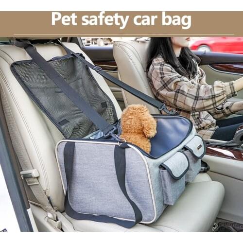 Pet Car Bag Breathable Portable Dog Car Cage Foldable Cat Car Case Small Dog 3 Colors Multifunctional Dual-use Pet Bag