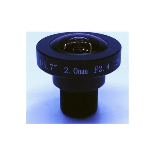 12MP MegaPixels 2.0 mm 1/1.7" M12*0.5 S-Mount 180 degrees CCTV Fisheye Lens For Security IP Cameras (SL-RY20F24IR)