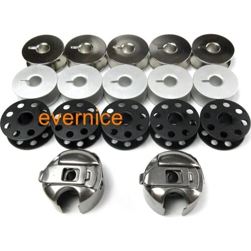 2 Bobbin Case+15 Bobbins For Consew Brother Artisan Industrial Sewing Machine
