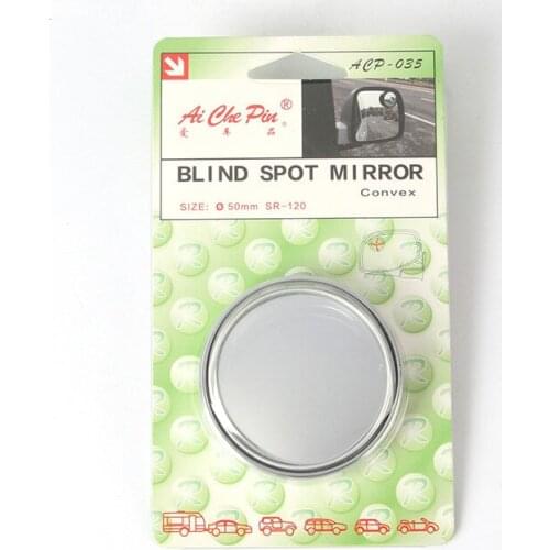 2pcs Car Round Sephricial Mirror Automobile Car Exterior Rearview Blind Spot Mirror 360 Degree Adjustment High-definition Glass
