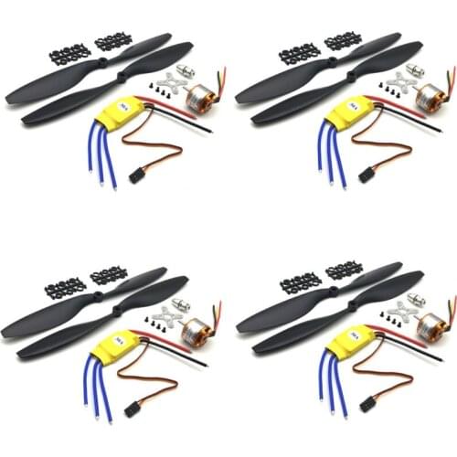 4 Sets XXD A2212 2212 A2208 Brushless Motor 930KV 1000KV 1400KV 2200KV 2600KV 1100KV 30A ESC 1045 Propeller For RC FPV Drone