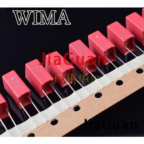 6PCS NEW RED WIMA MKS2 10UF 50VDC 10% PCM5 106/50V (K level) MKS2B051001N00K00 MKS 106 50V P5MM hot sale