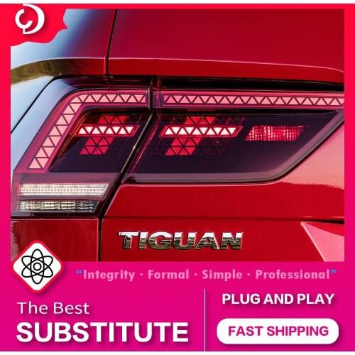 AKD Car Styling Taillights for VW Tiguan L 2017 LED Tail Light DRL Tail Lamp Turn Signal Rear Reverse Brake