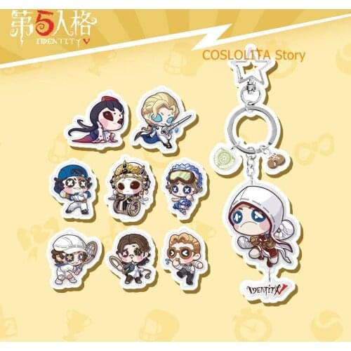 Anime Identity V Sports Theme Emily Dale Cute Acrylic Keychain Acrylic Cartoon School Bag Pendant Key rings Toys Xmas Gifts
