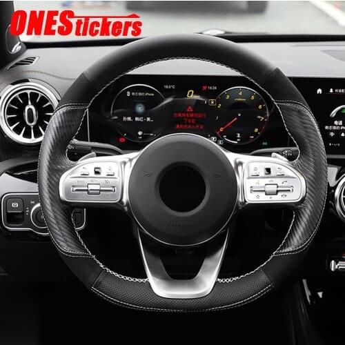 For Mercedes Benz E Class W213 E200/260/300/320 2019 Car Hand Sewing Steering Wheel Cover for Benz A C Class W177 V177 W205 2019